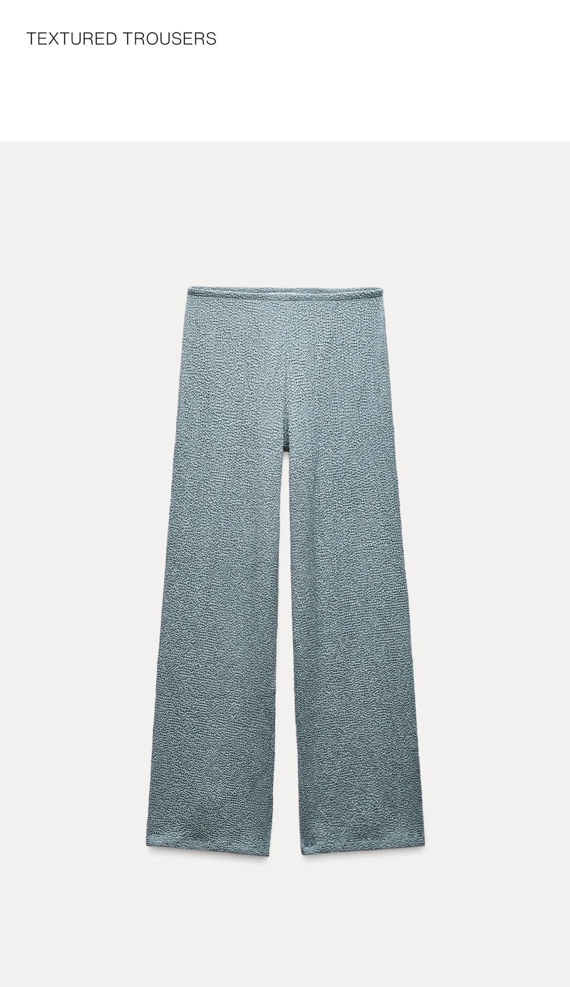 Zara İkili Takım Mavi Gofre Detaylı Pant — görsel 7/8