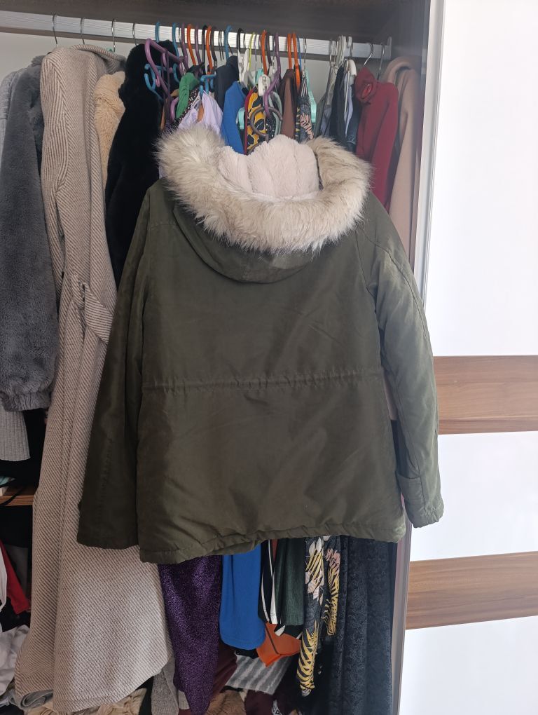 DeFacto Yeşil Kapüşonlu Parka — görsel 3/3