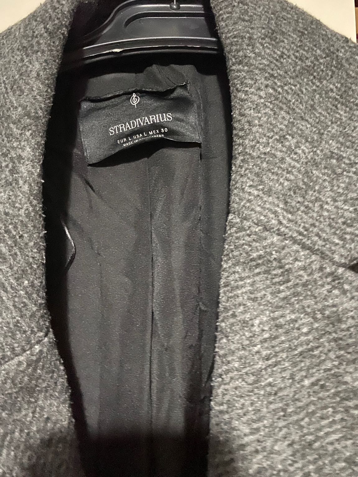 Stradivarius Gri Yünlü kaban — görsel 3/4