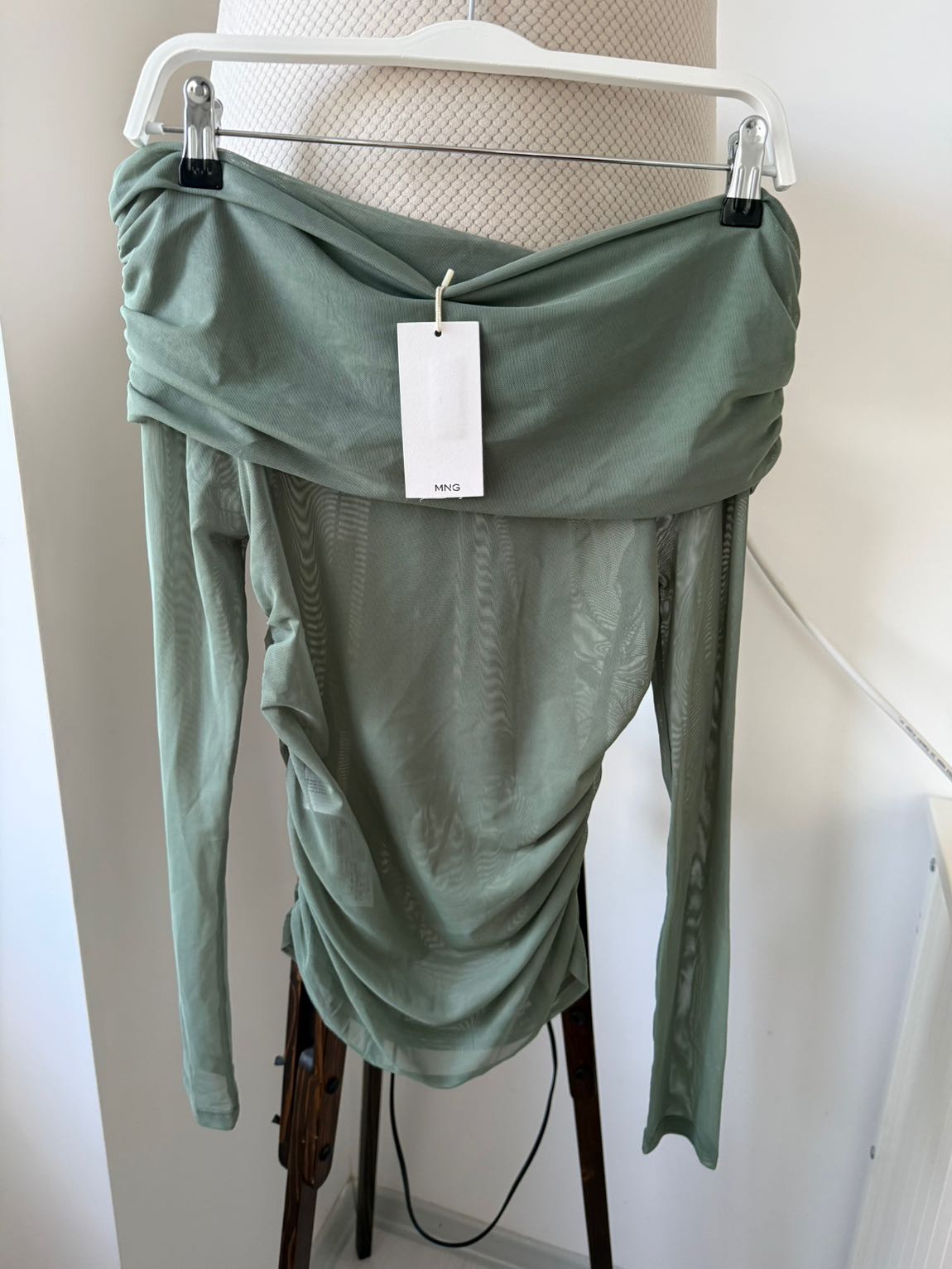 Mango Drapeli Bluz — görsel 3/6