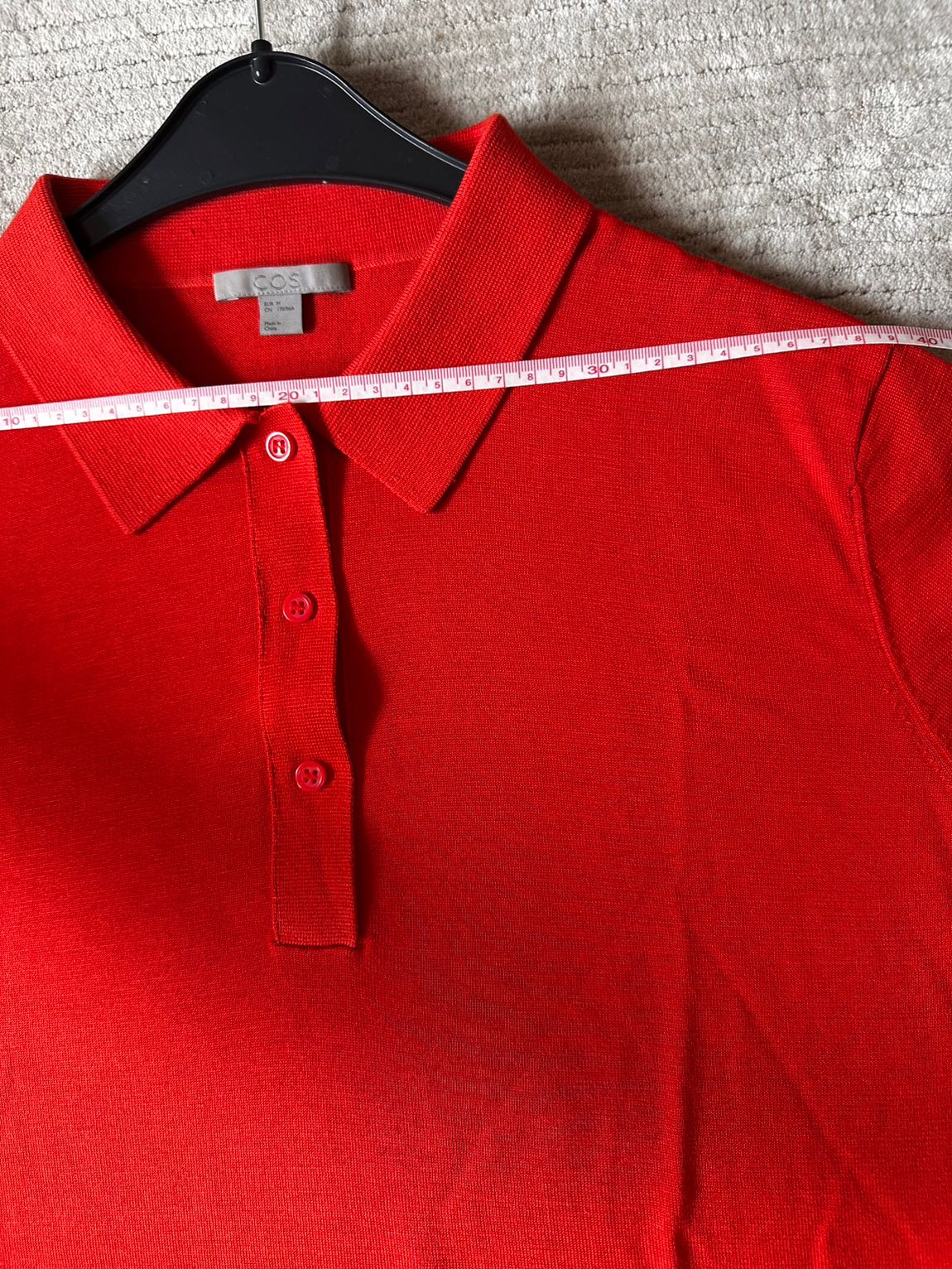 Cos Turuncu Triko Bluz / Polo Yaka — görsel 3/8