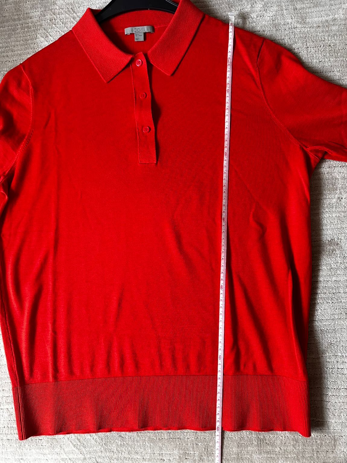Cos Turuncu Triko Bluz / Polo Yaka — görsel 5/8