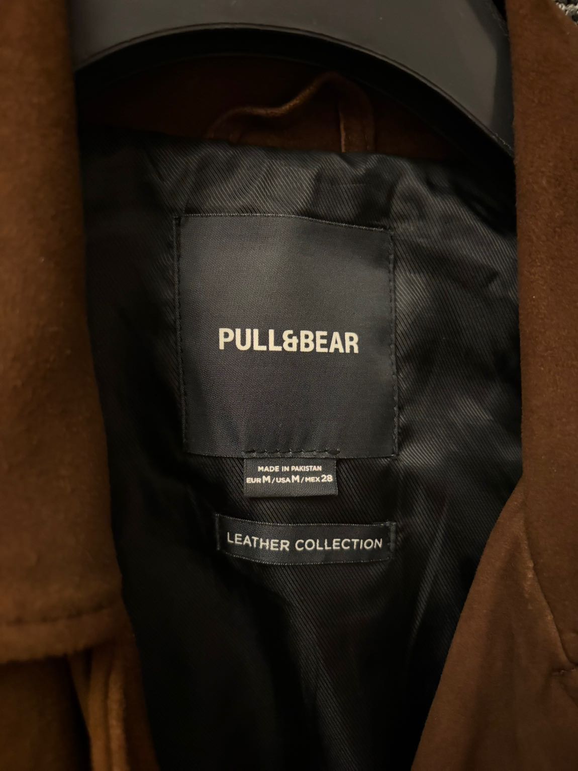Pull&Bear Taba Süet Deri Ceket — görsel 2/5