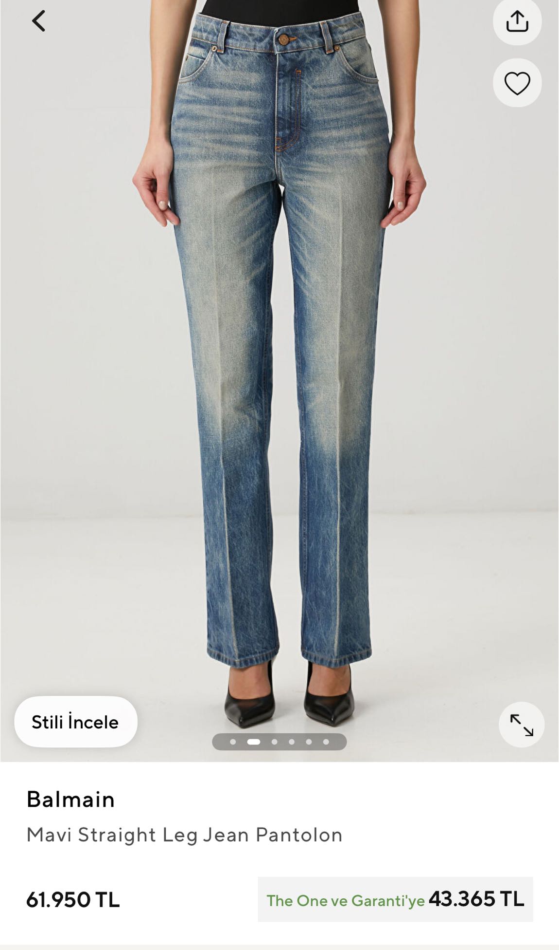 Balmain altin düğmeli jean pantolon — görsel 7/7