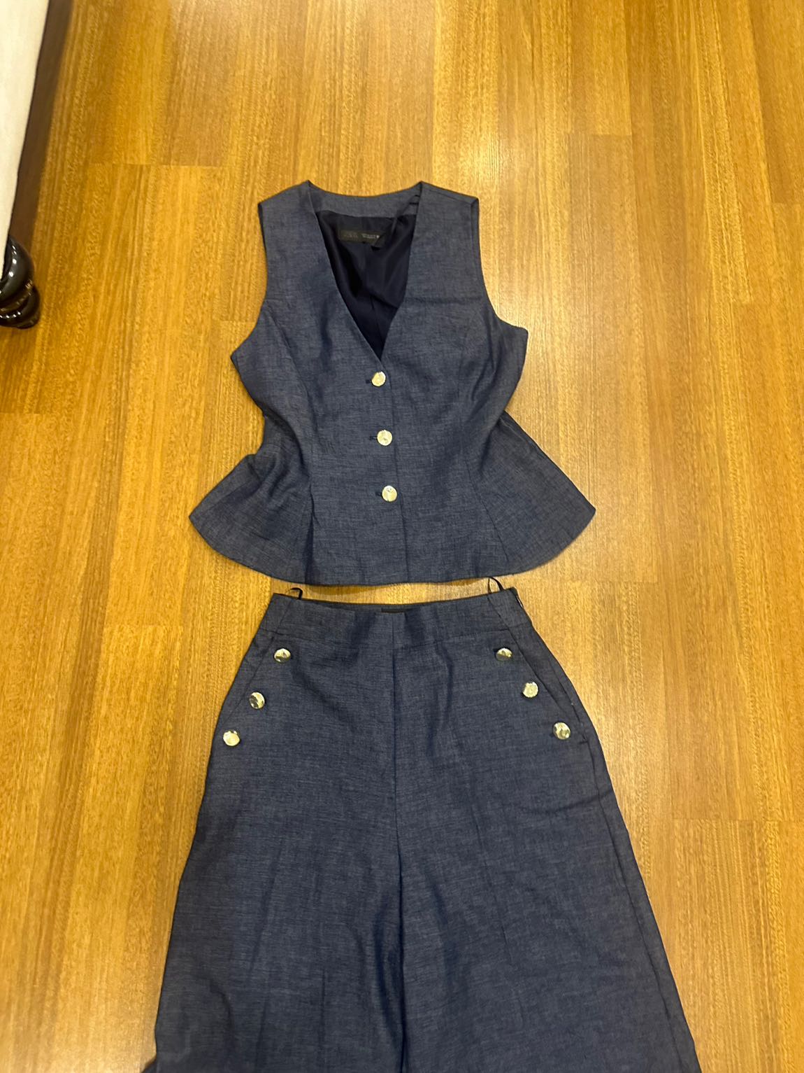 Zara Lacivert Blazer Ceket Pantolon Takı — görsel 4/8