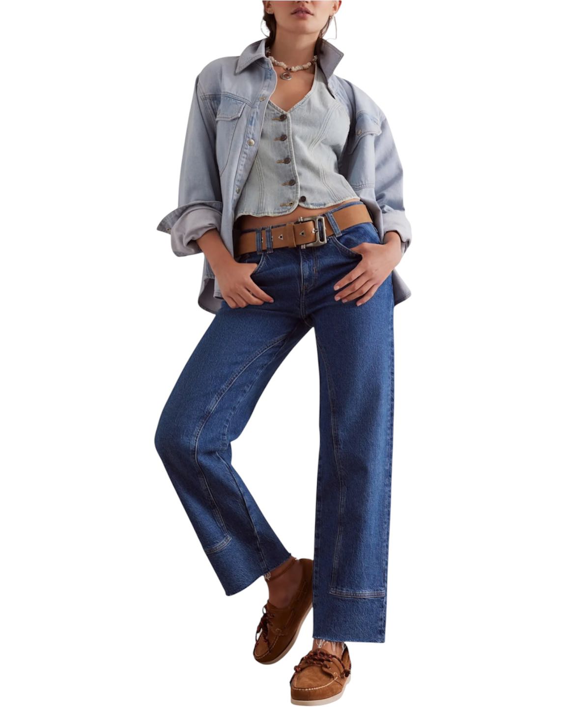 Free People Risk Taker Mid-Rise Jeans — görsel 2/8