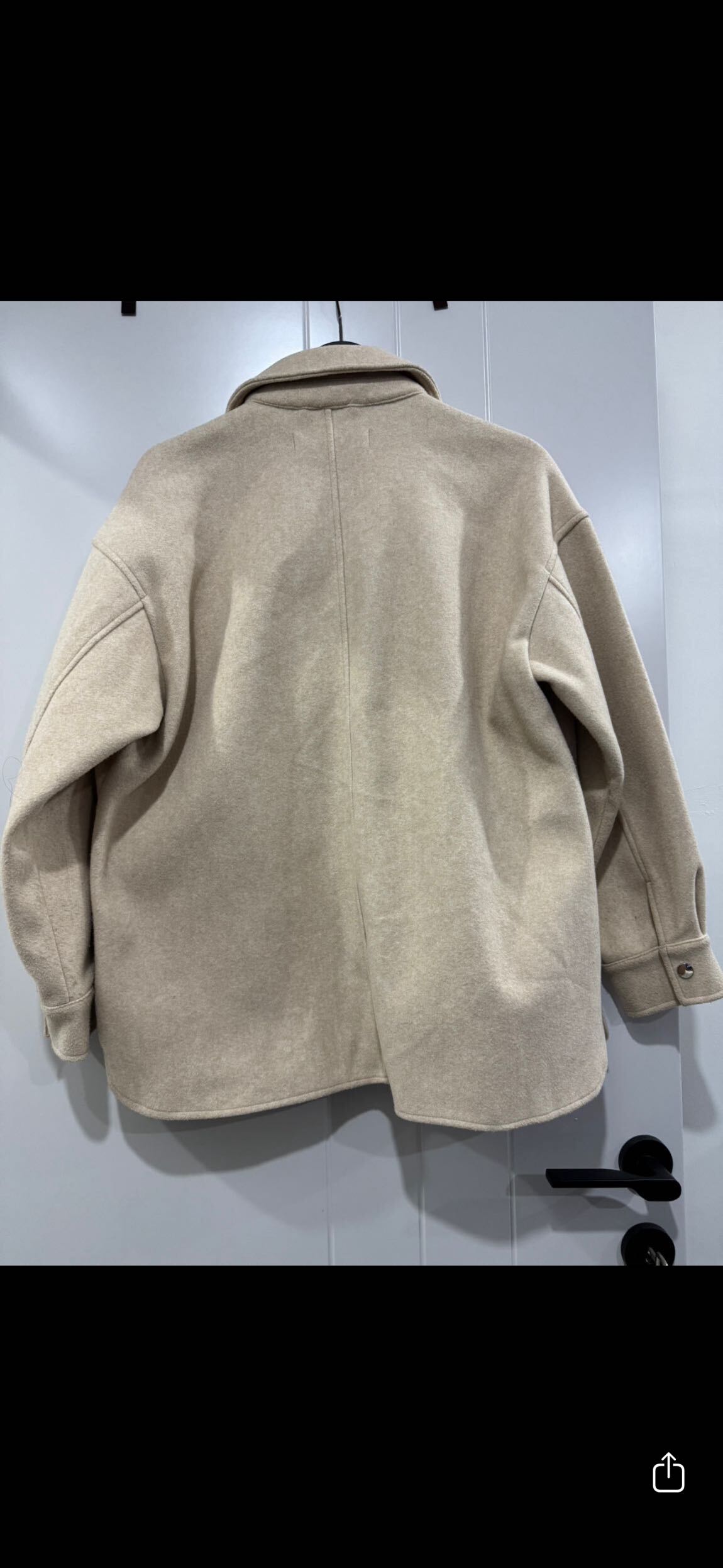 Zara Bej Oversize Oduncu Gömlek Ceket — görsel 5/5