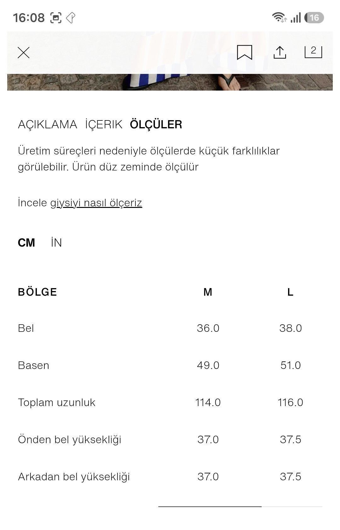 Zara saten çizgili ikili takım — görsel 14/19