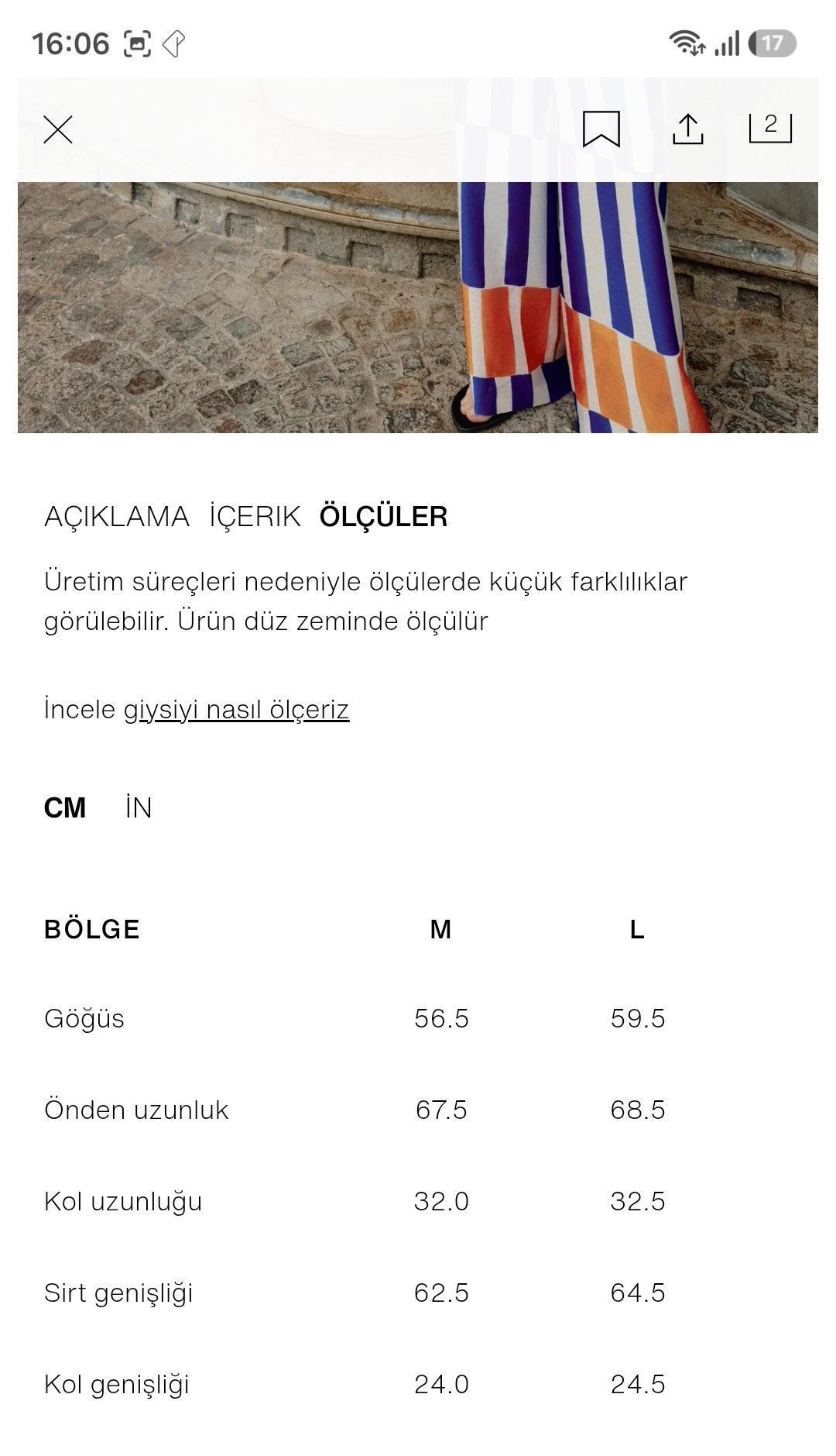 Zara saten çizgili ikili takım — görsel 10/19