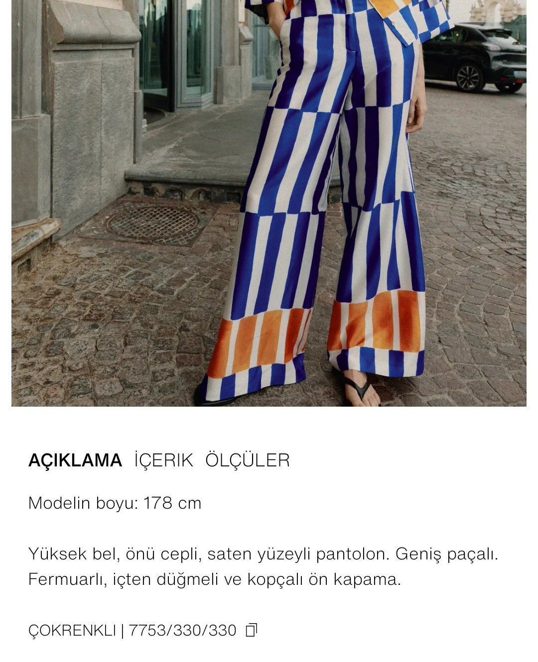 Zara saten çizgili ikili takım — görsel 12/19