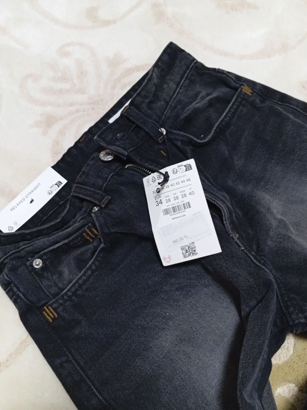 BERSHKA yeni etiketli sıfır kot pantolon — görsel 3/5