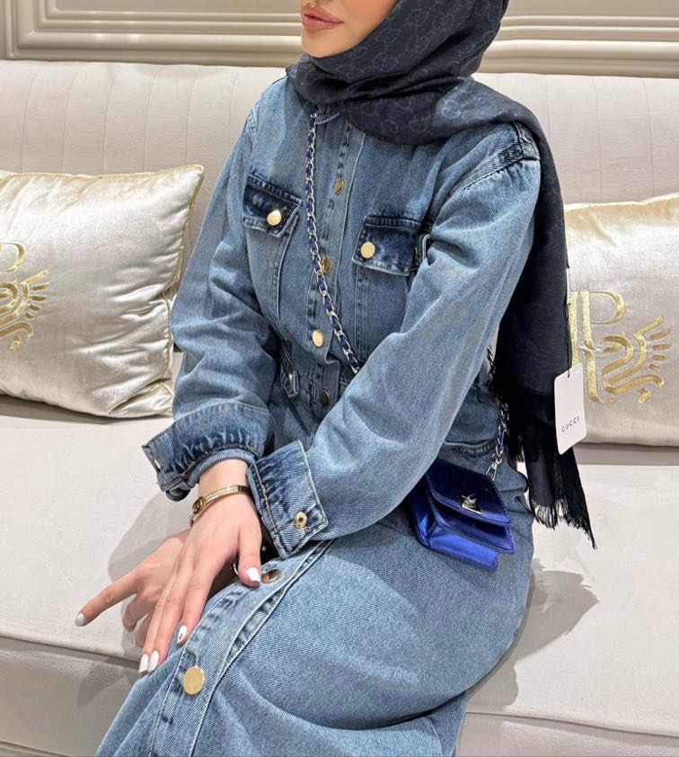 Denim T-Shirt Elbise Kot Ceket Kombinasy — görsel 2/8