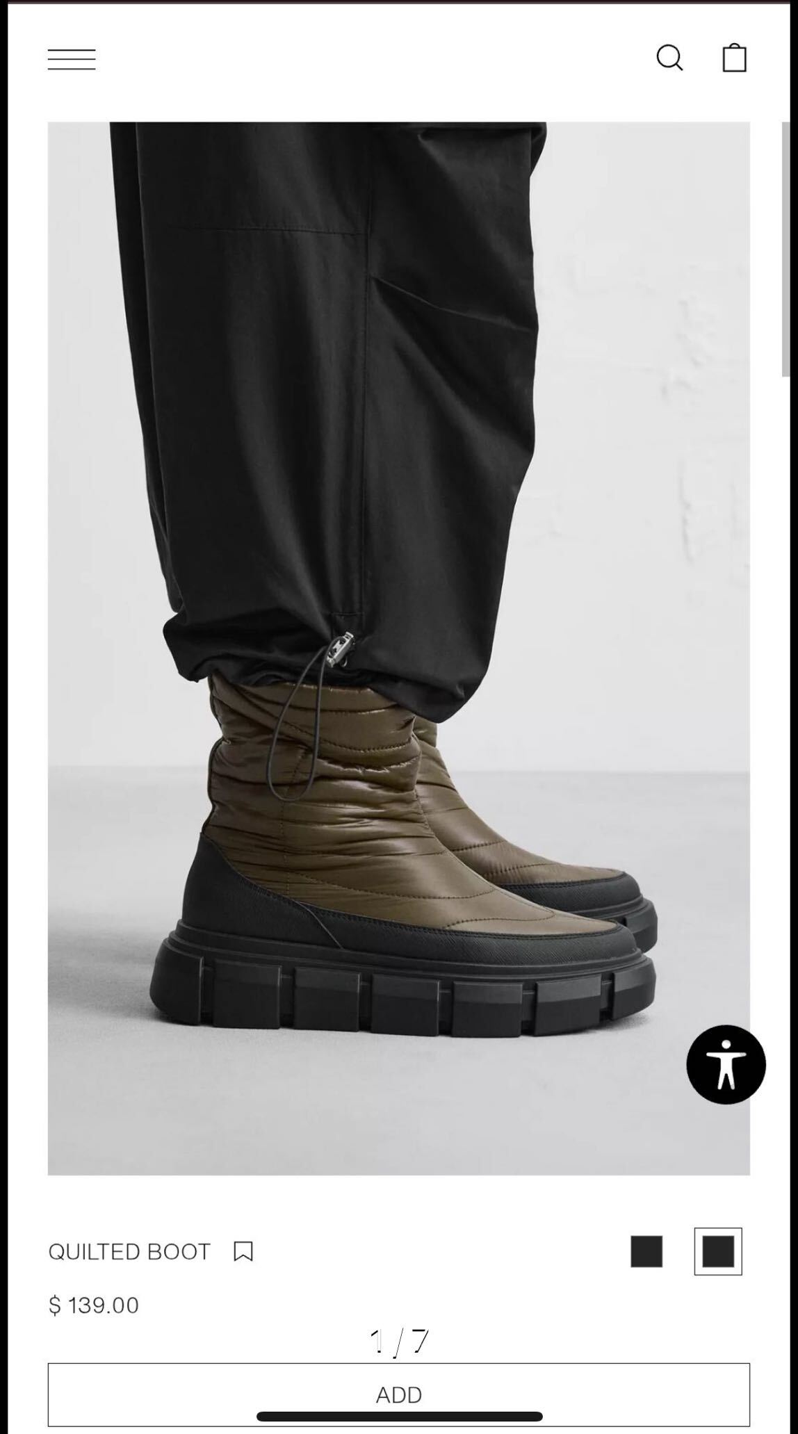 Zara quilted boot — görsel 2/7