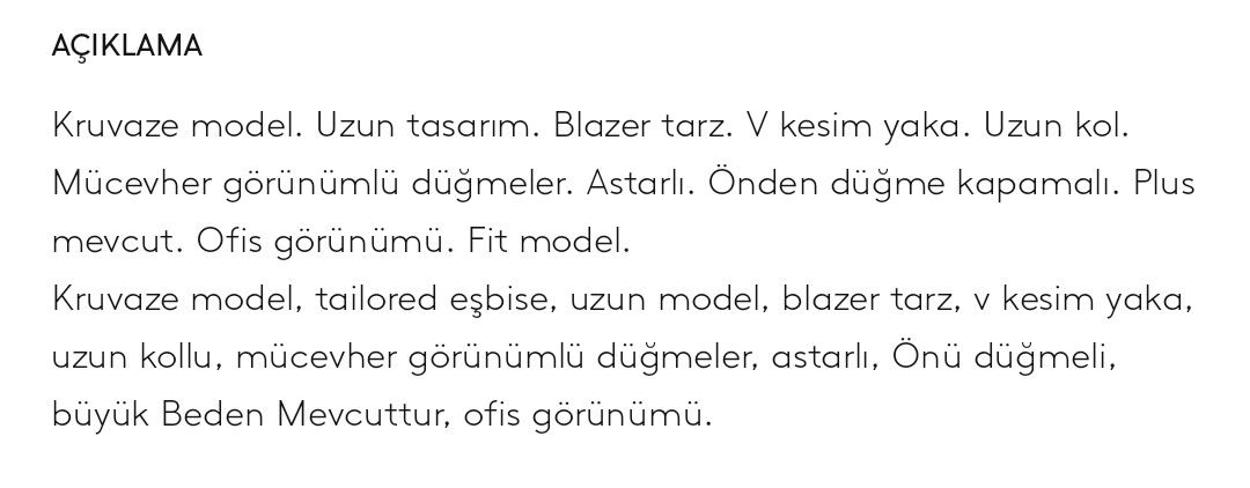 KRUVAZE BLAZER CEKET — görsel 4/5