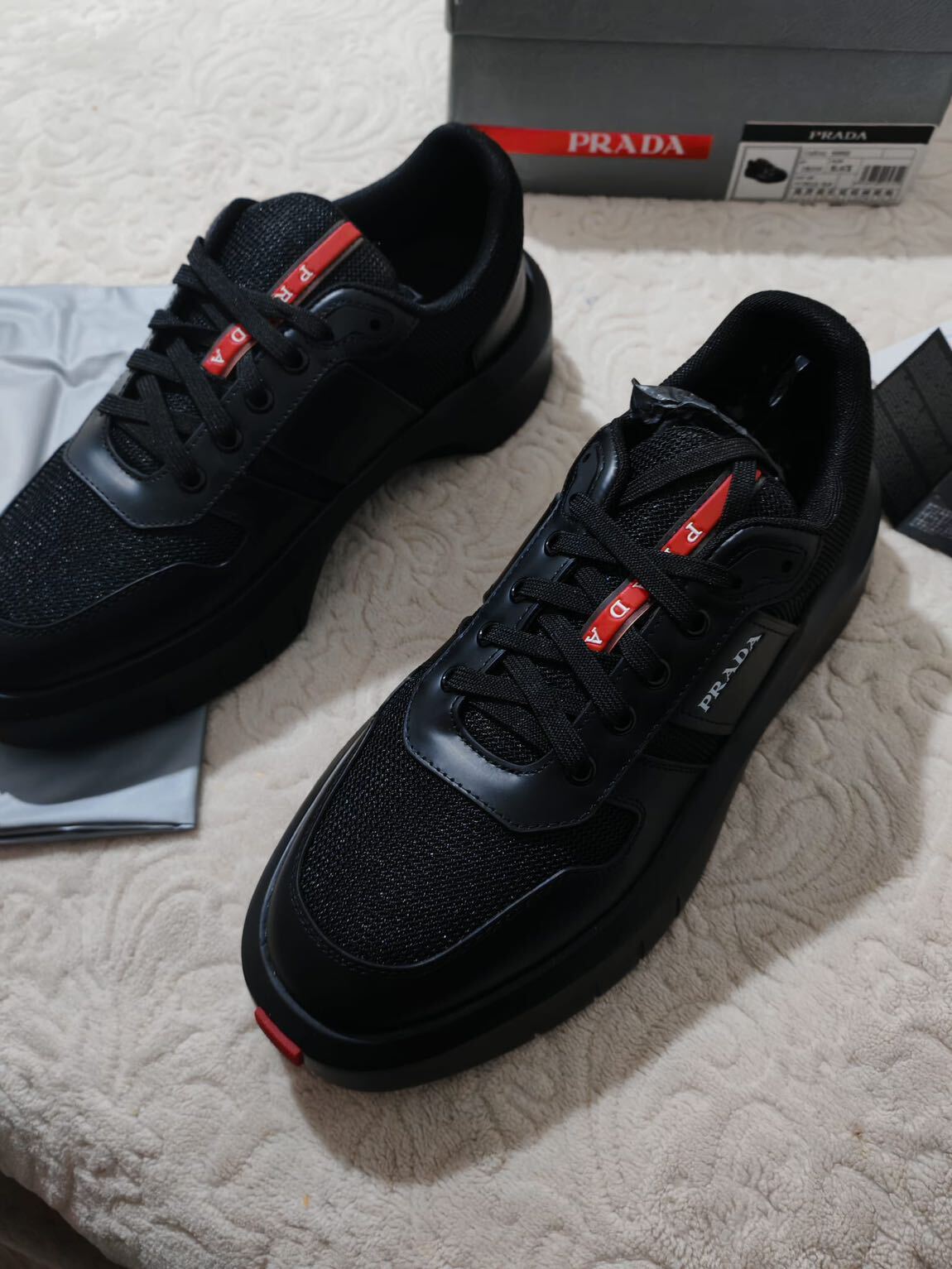 Siyah Prada Sneaker Erkek Ayakkabı — görsel 2/8