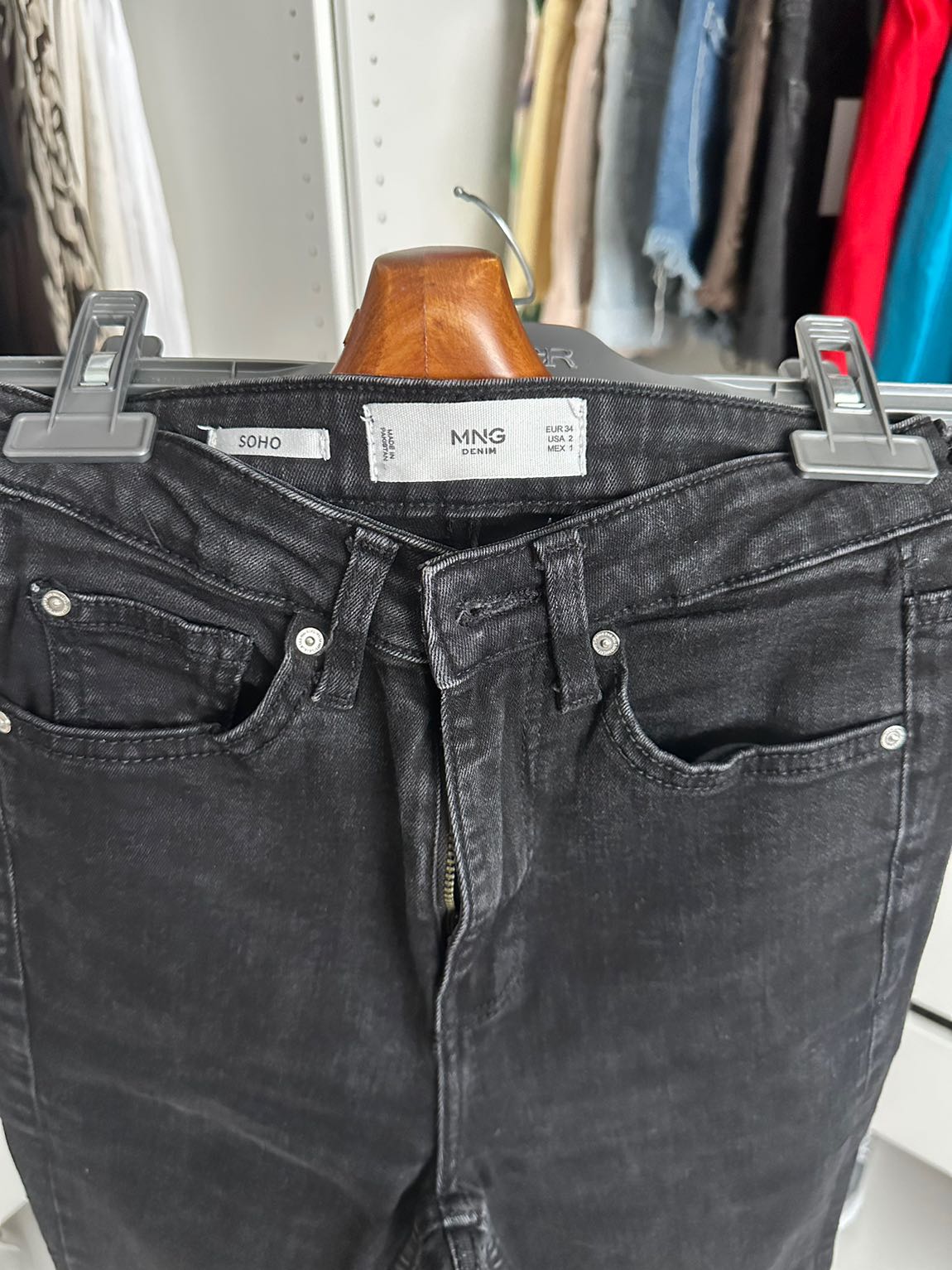 Mango siyah jean pantolon — görsel 2/3