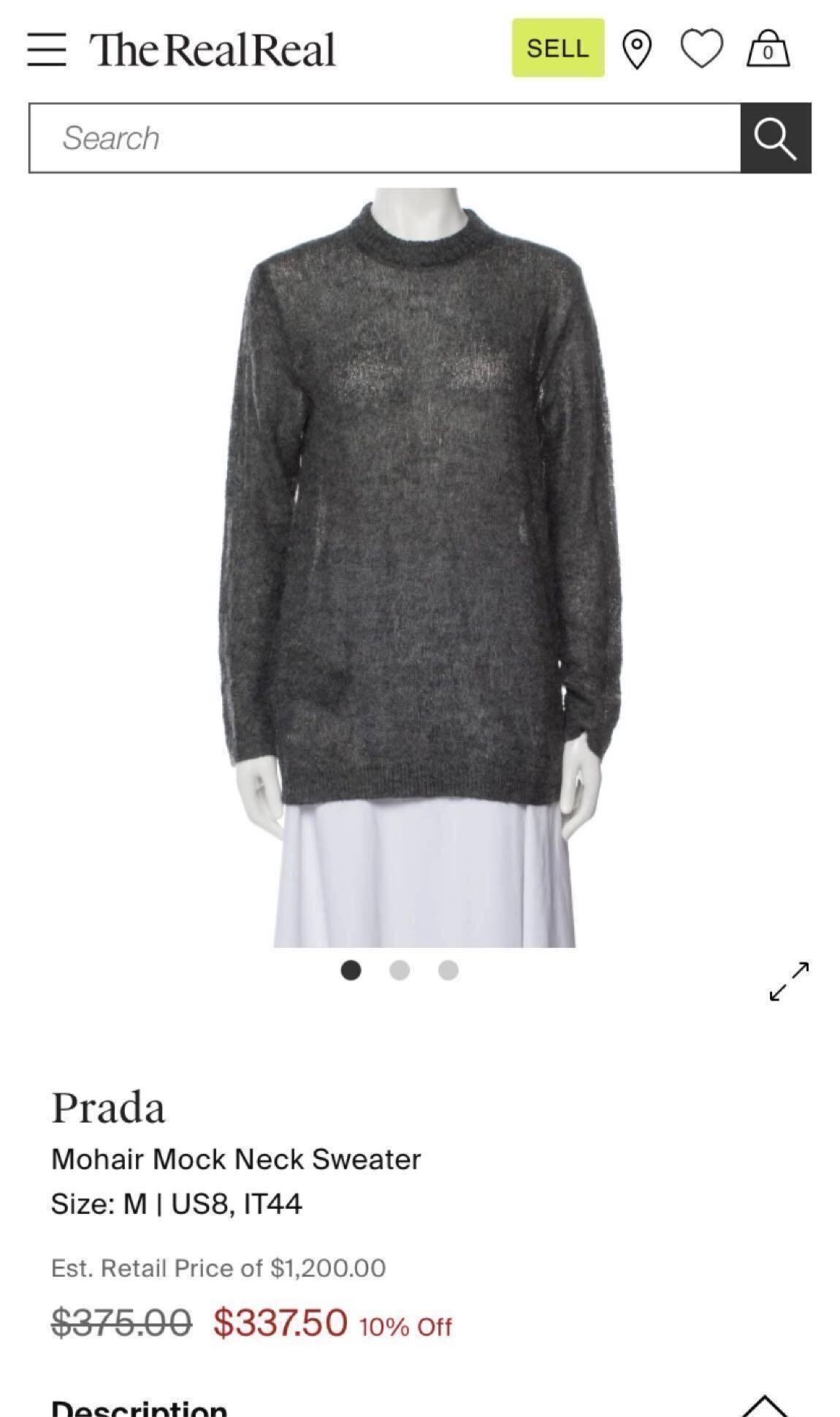 Prada, turkuvaz moher kazak — görsel 4/8