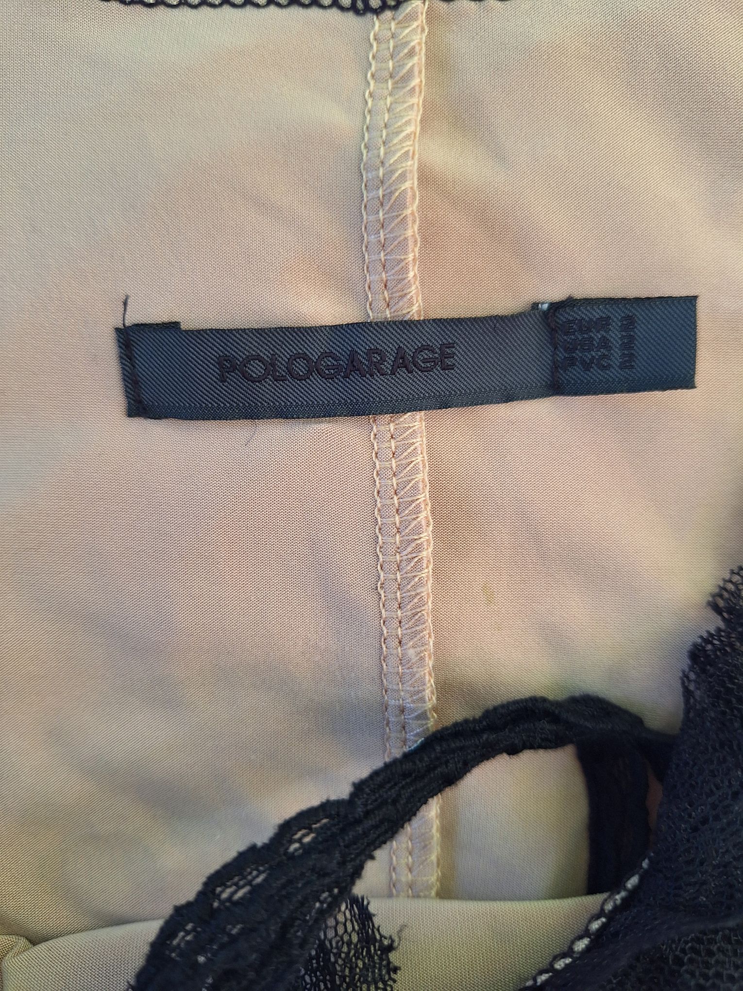 POLO GARAJ Siyah Dantelli Mini Elbise — görsel 6/7