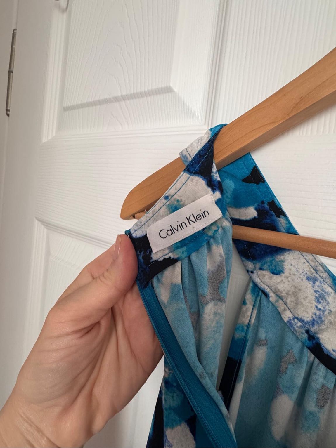 Calvin Klein Mavi Desenli Elbise — görsel 6/8