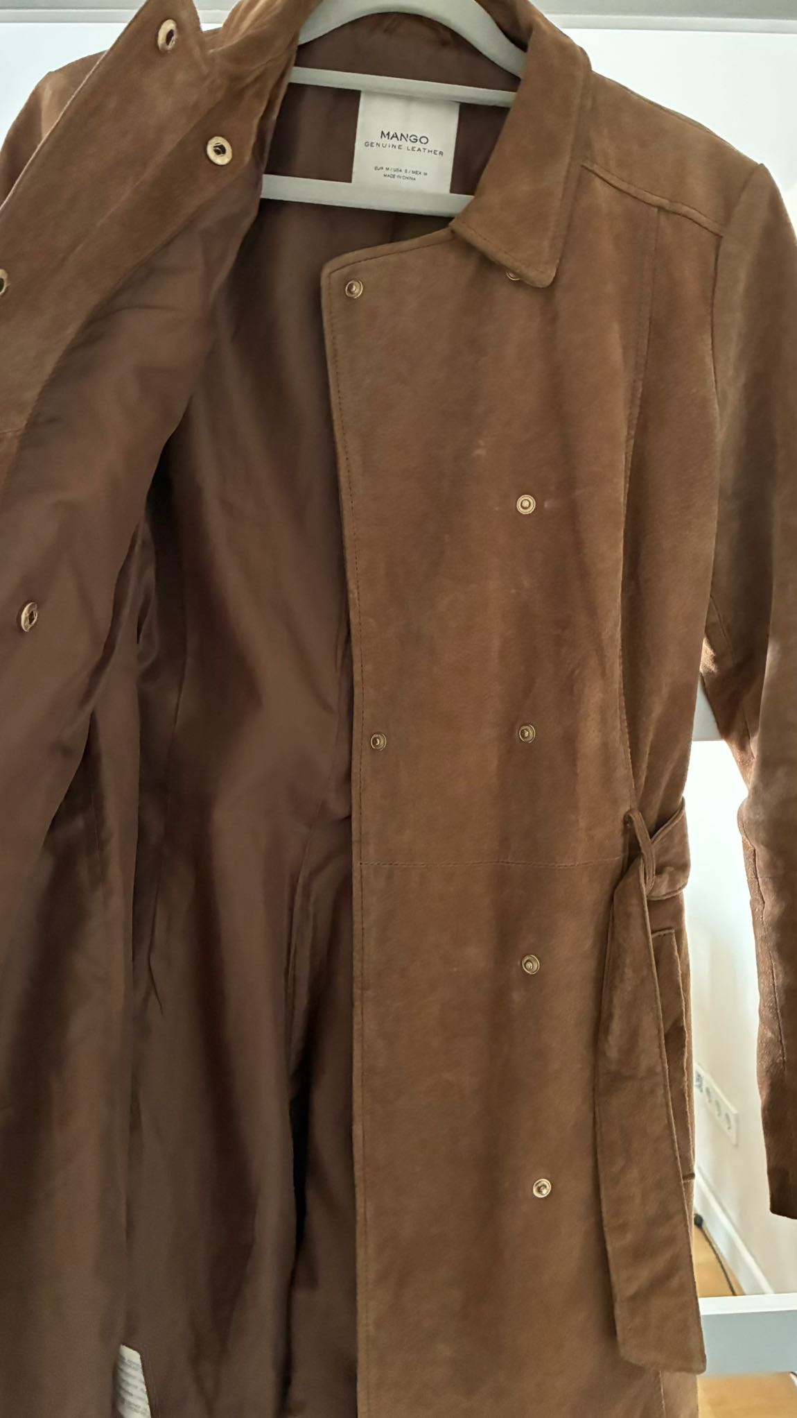 Mango Gerçek Süet Trençkot — görsel 5/5