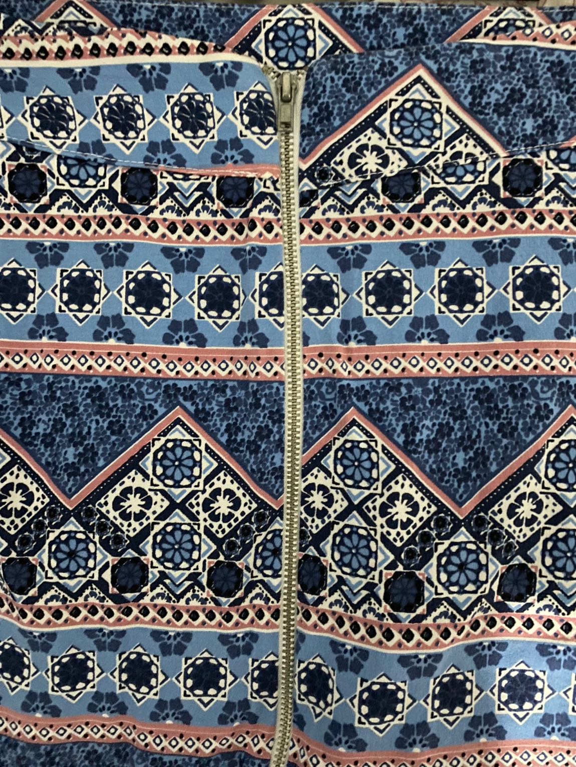Kadın Desenli Fermuarlı Etek — görsel 3/4