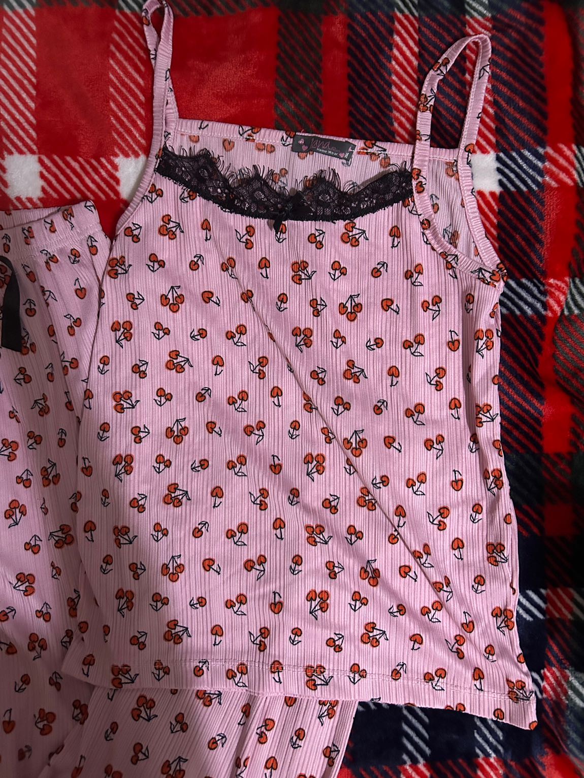 kirazli ikili pijama takimi — görsel 2/4