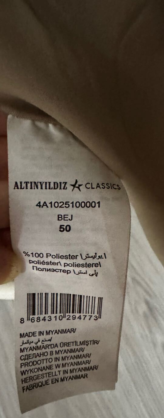 Altınyıldız Marka mont 50 Beden — görsel 8/8