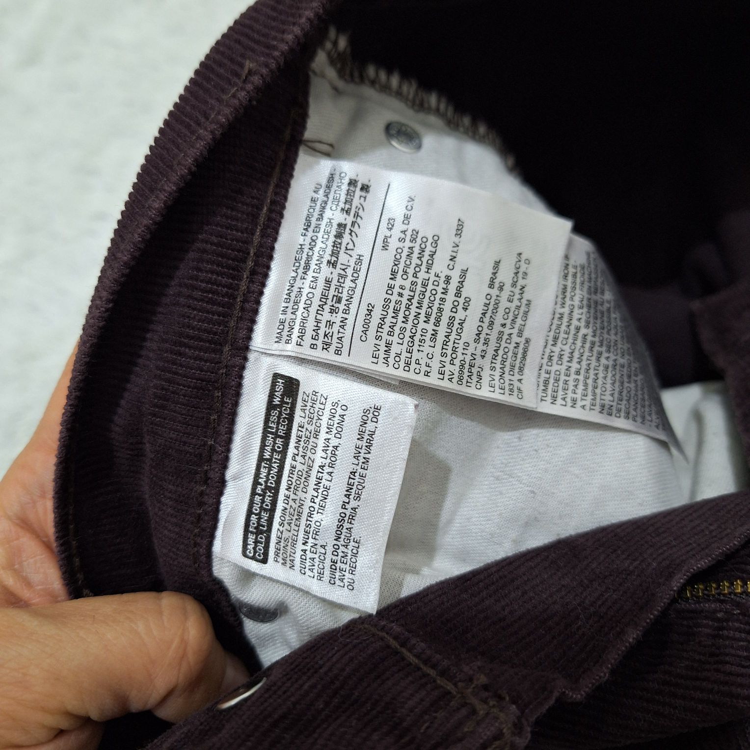 Levis Oluklu Kadife Pantolon wb497 — görsel 6/8