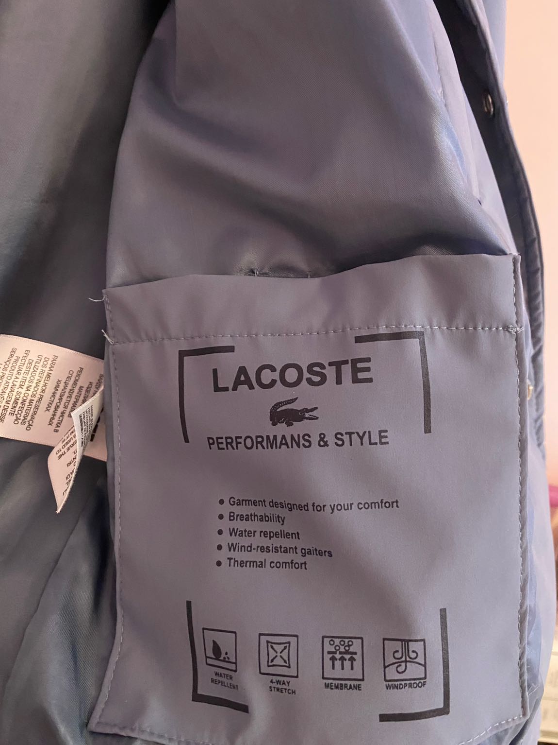 Lacoste Bomber Ceket Mavi — görsel 6/8