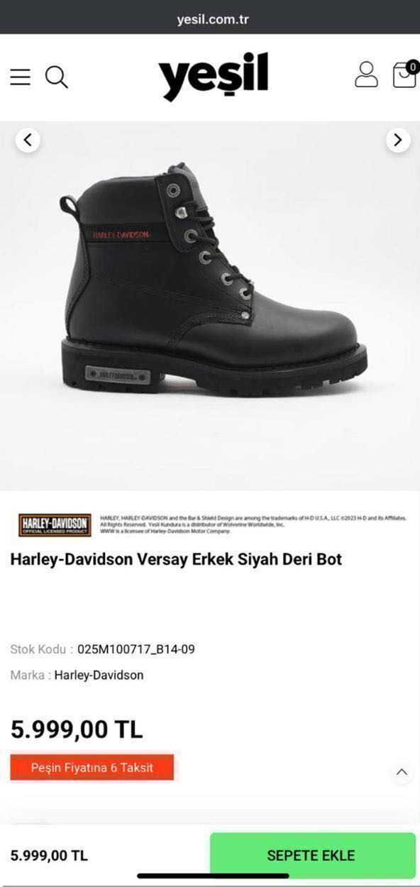 Harley davitson erkek sıfır bot❗️ — görsel 3/7
