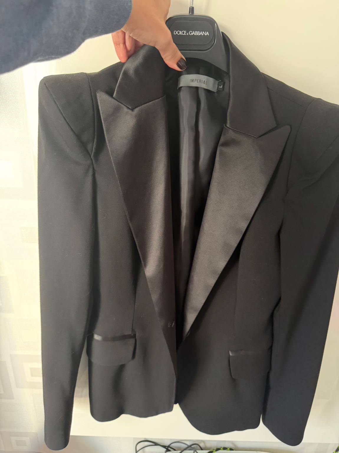 Siyah Saten Yaka Blazer Ceket — görsel 3/7