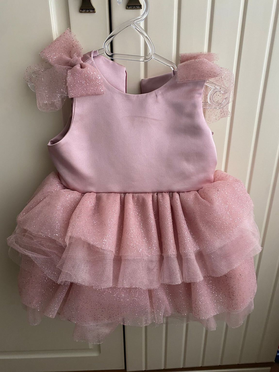 Pembe Fiyonk Detaylı Tüllü Elbise — görsel 4/5