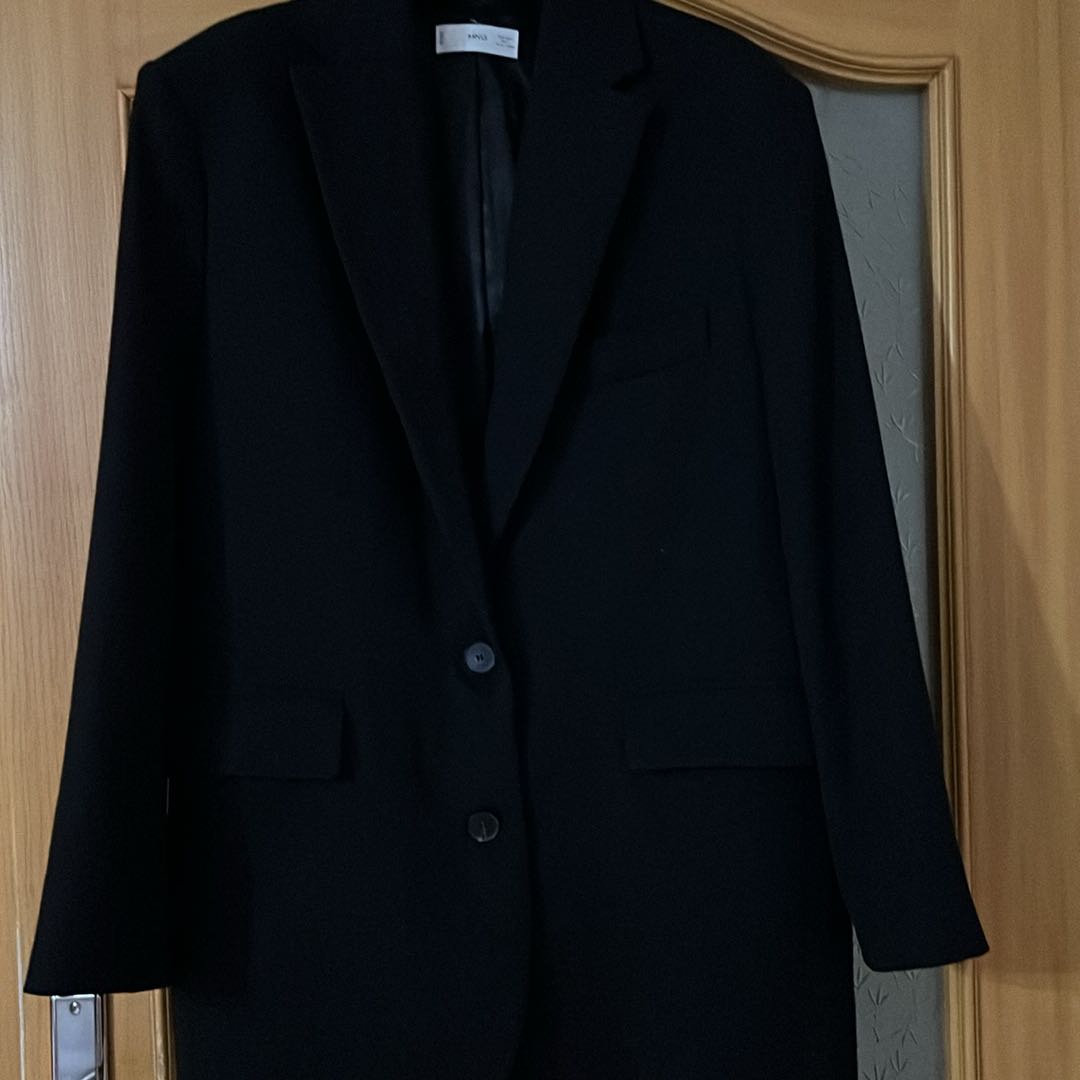Mango Yün Siyah Blazer Ceket — görsel 5/8