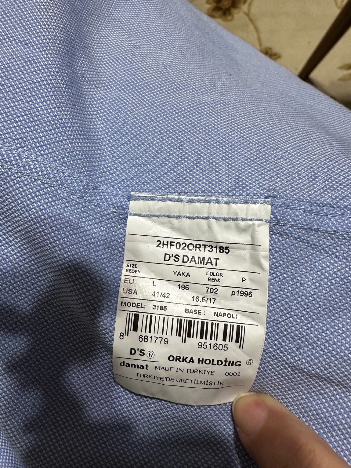 D’S Damat marka gömlek 41/42 beden — görsel 5/5