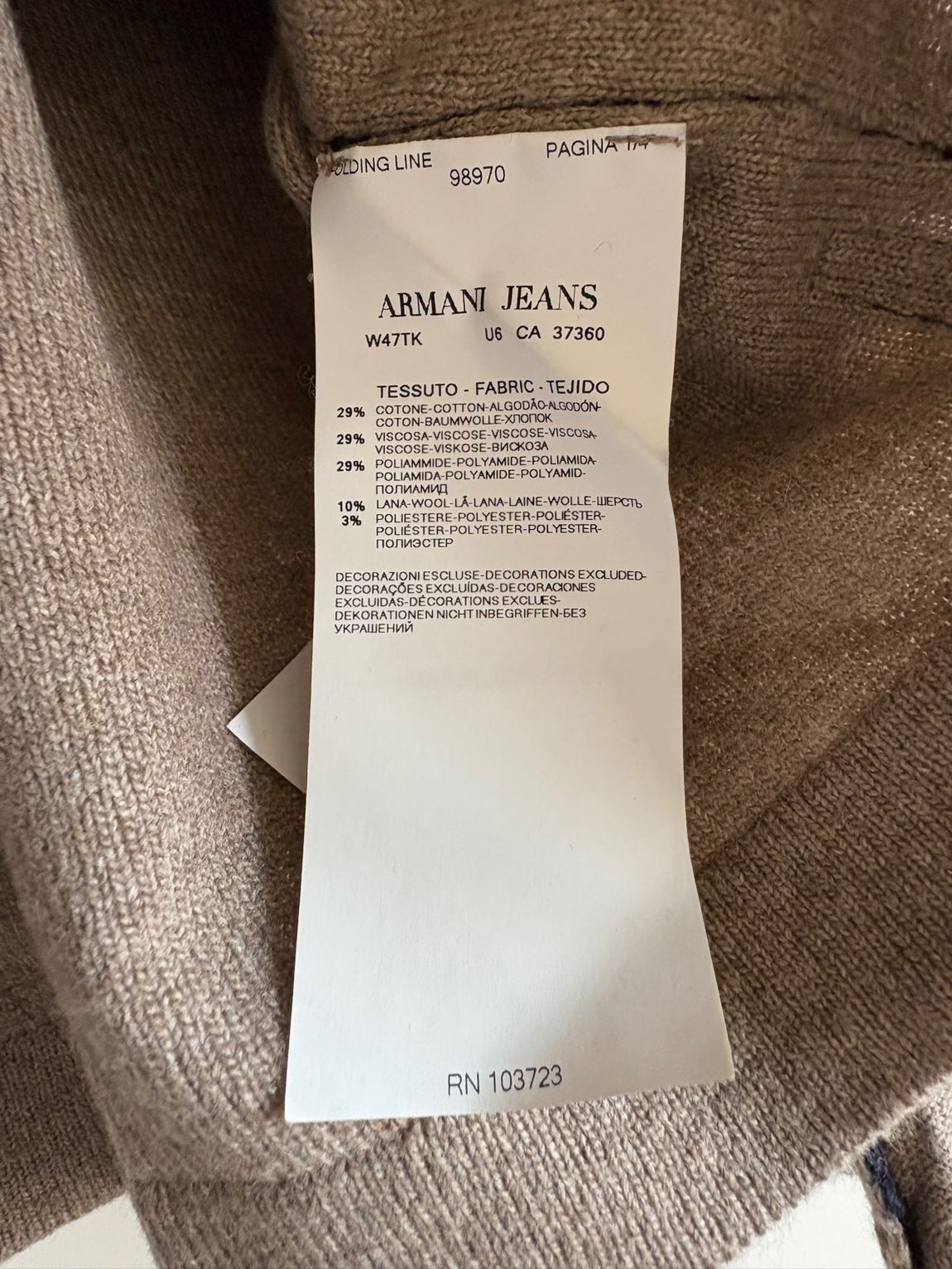 Orjinal Armani Jeans Kazak — görsel 4/8
