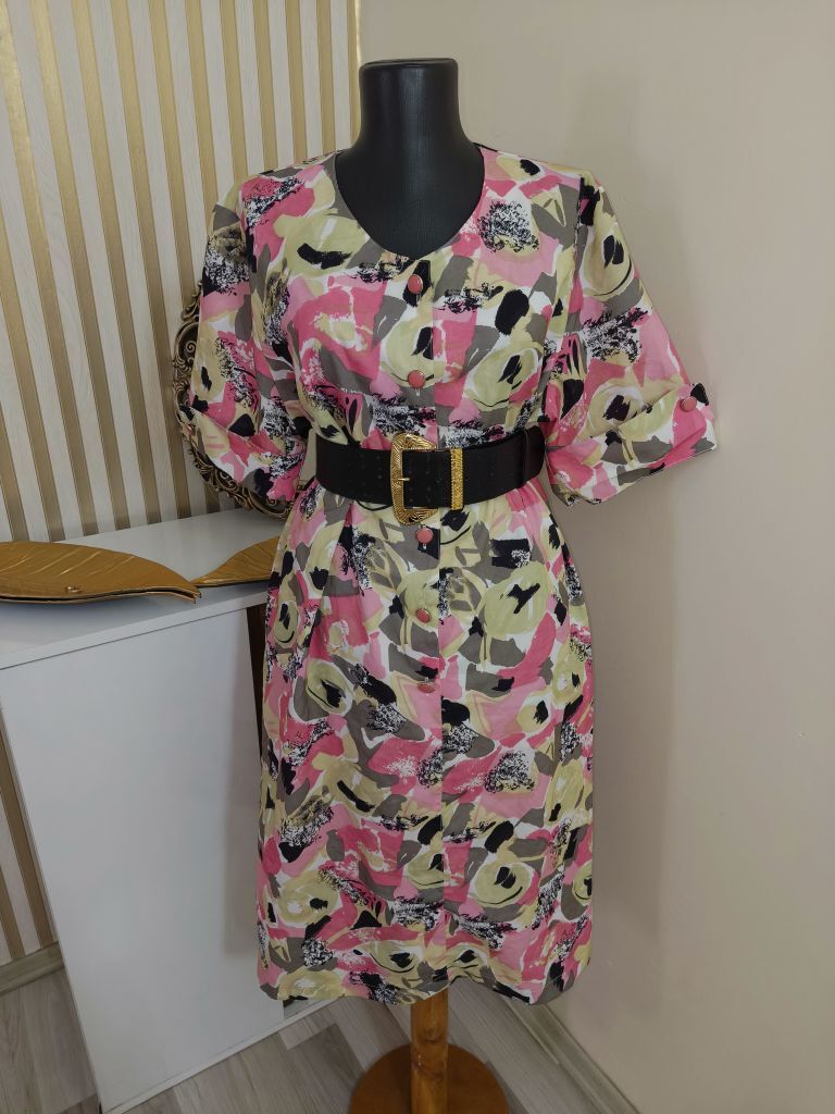 Vintage 80's nostalji elbise 🎁59-107 — görsel 2/8