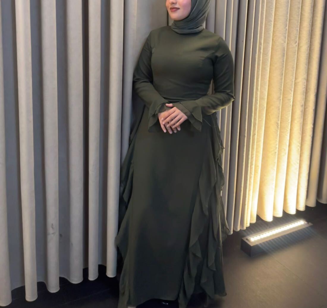 Zümrüt Yeşili prenses Elbise — görsel 3/3