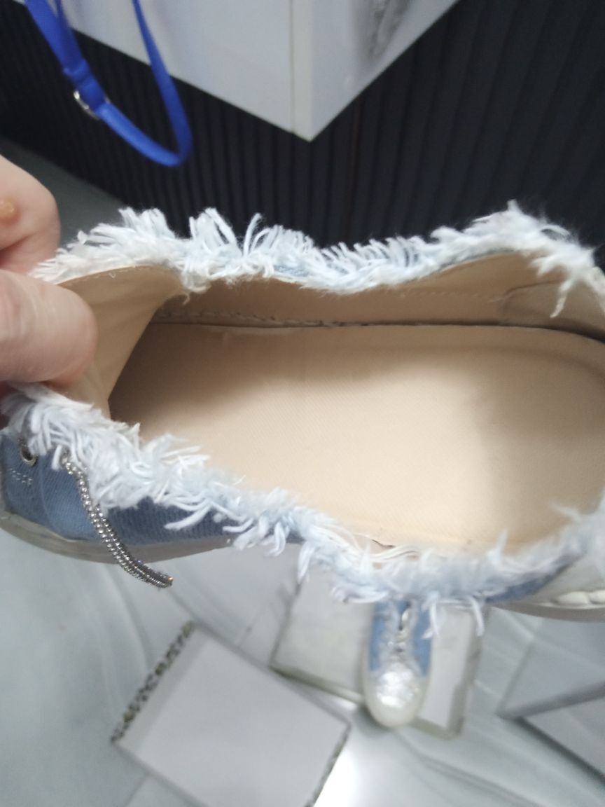Mavi Taşlı Kot Sneaker — görsel 4/4