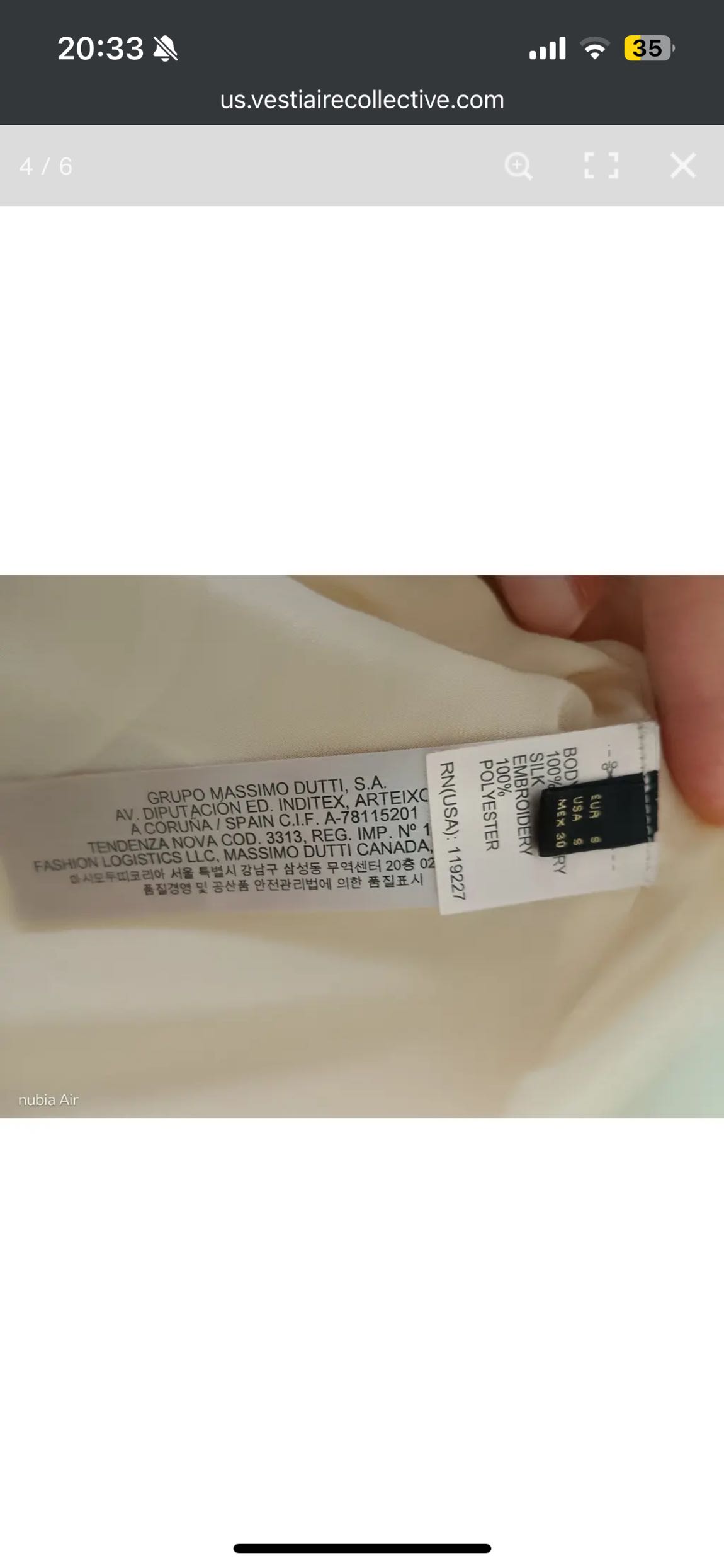 massimo dutti bluz s beden — görsel 4/4