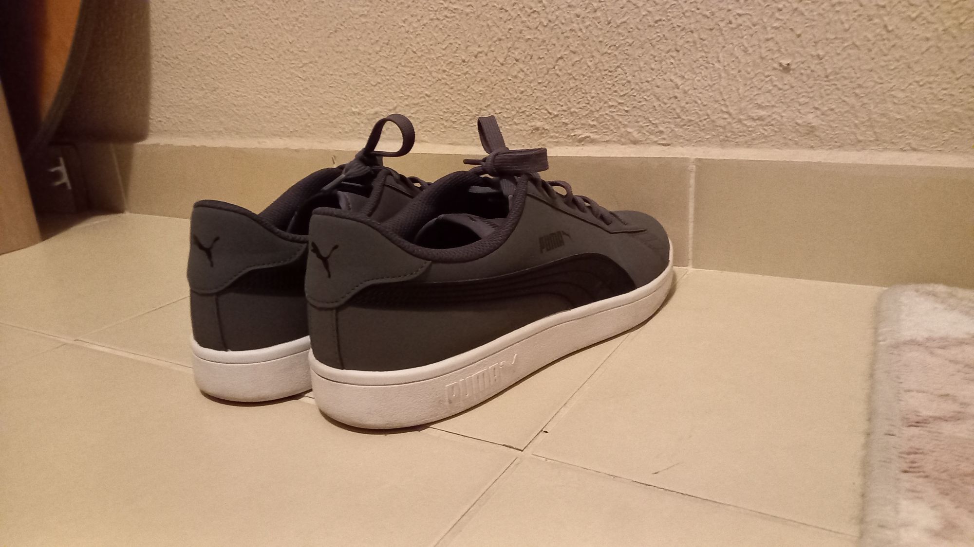 Puma Smash V2 Buck Erkek Gri Sneaker — görsel 3/8