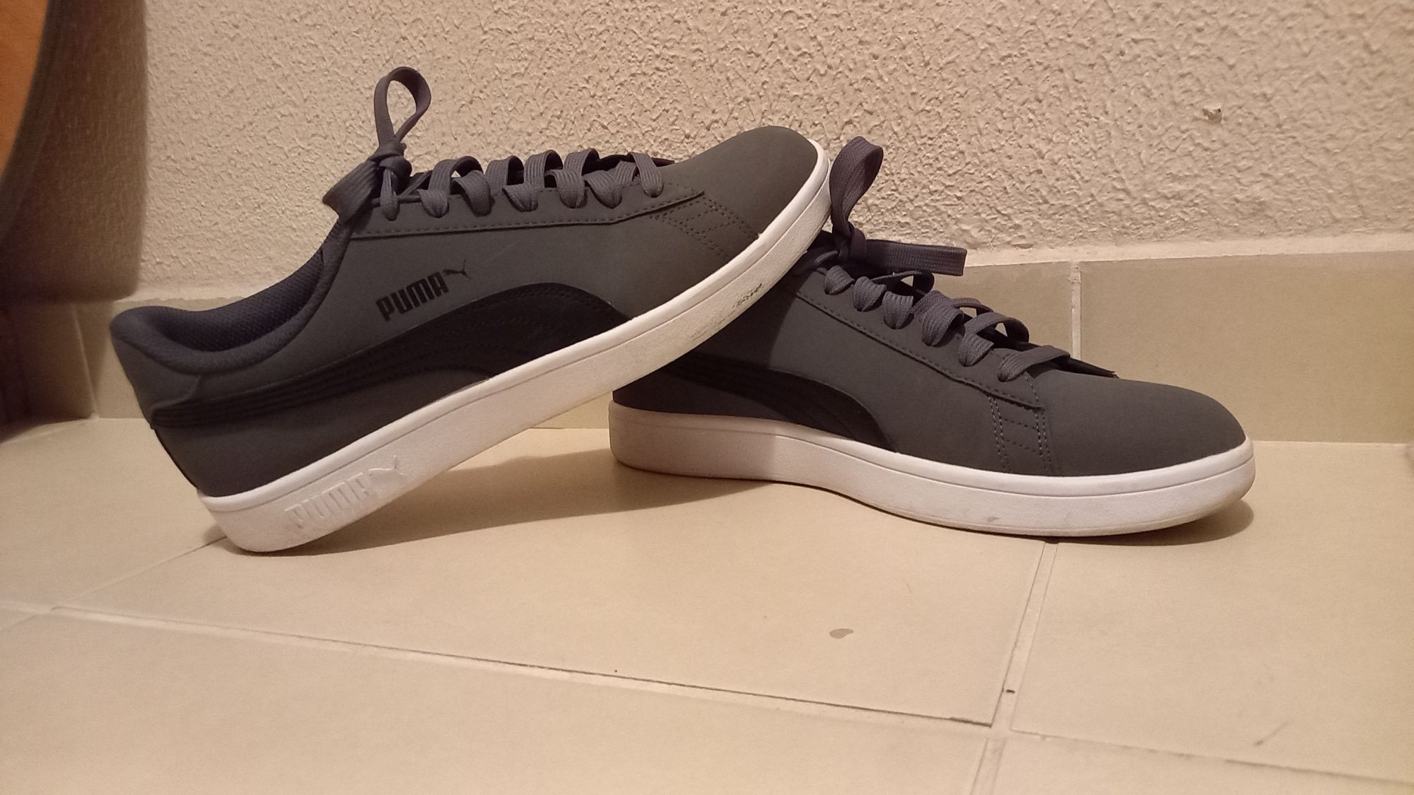 Puma Smash V2 Buck Erkek Gri Sneaker — görsel 2/8