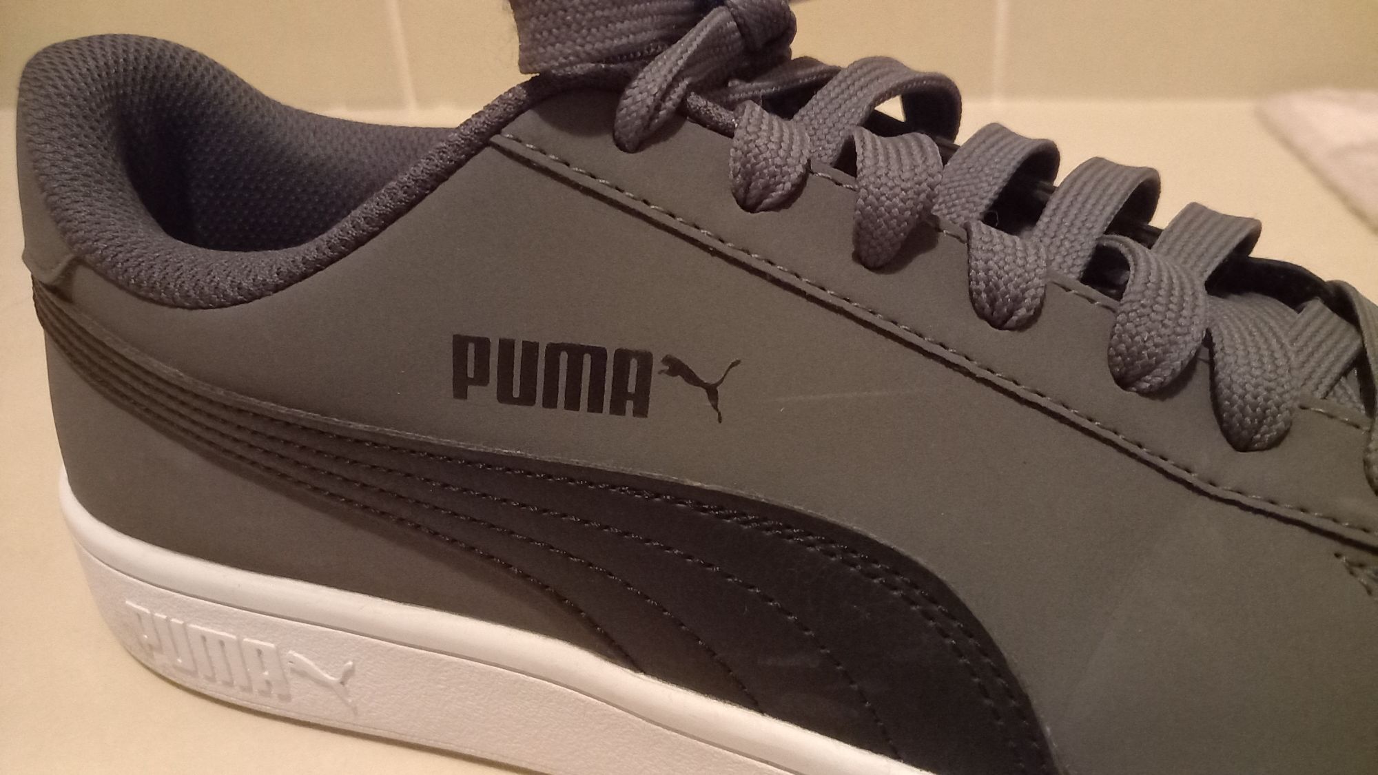 Puma Smash V2 Buck Erkek Gri Sneaker — görsel 5/8