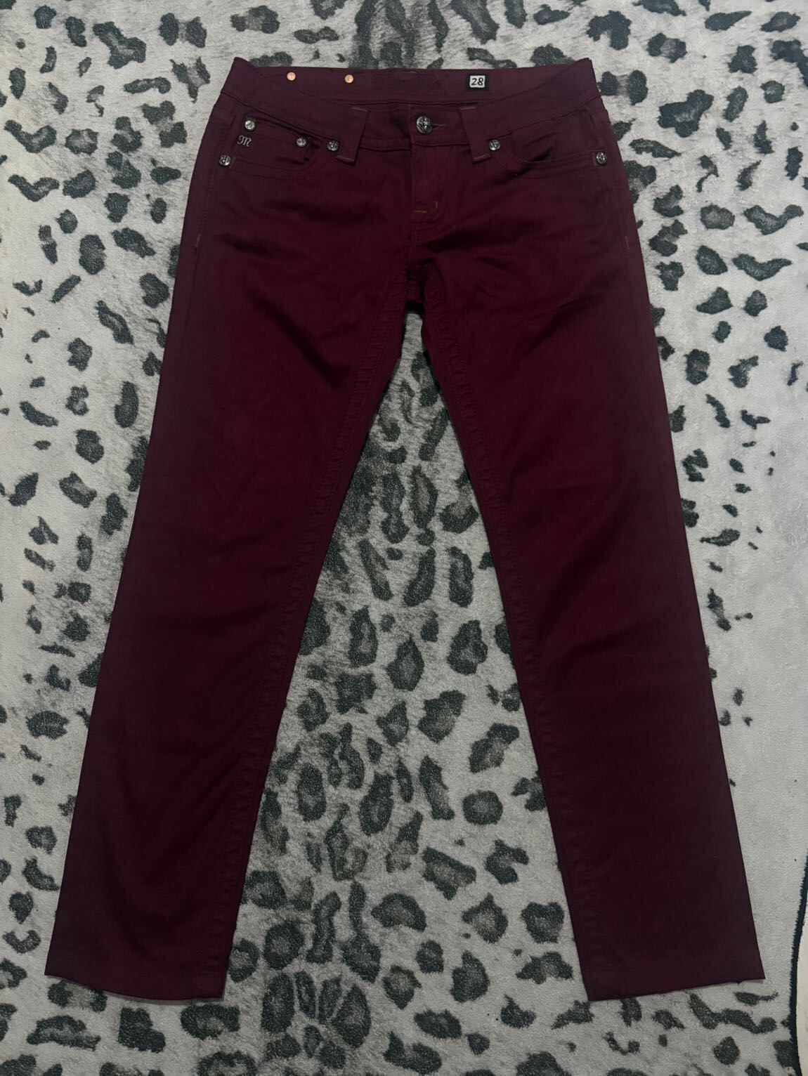 Miss me taşlı burgundy bordo jeans — görsel 4/4