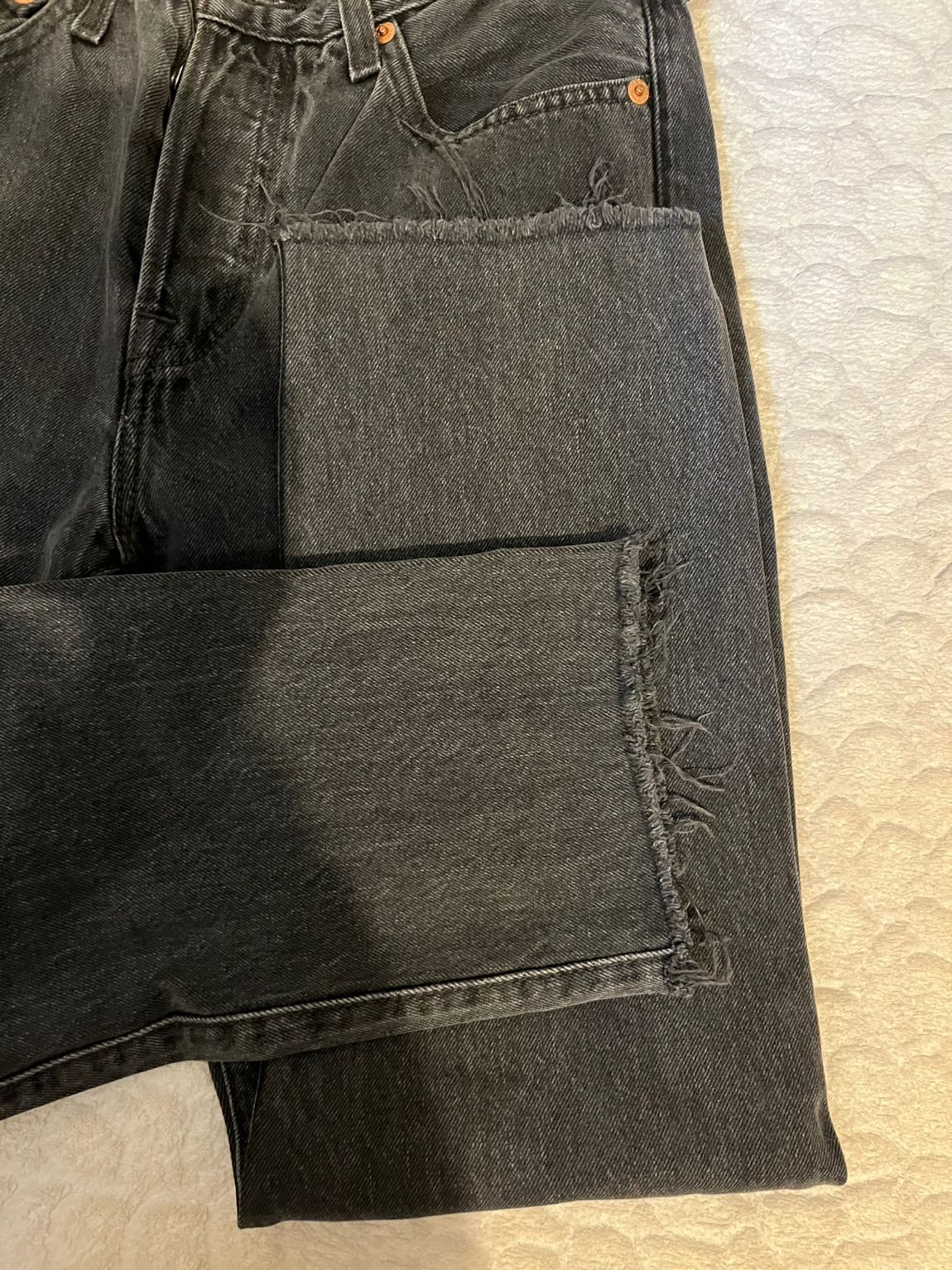 Levis 501 crop füme — görsel 3/8