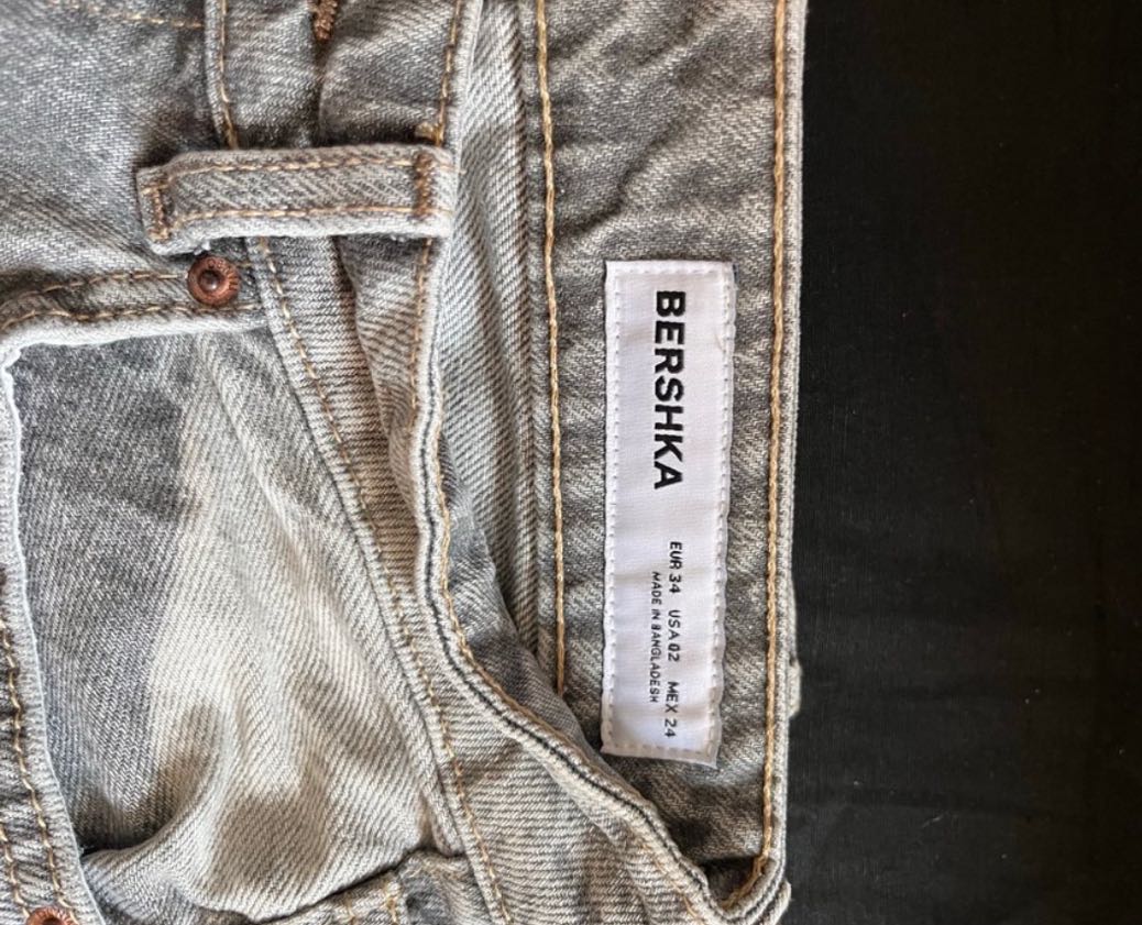 Bershka Gri Jean Pantolon — görsel 2/3