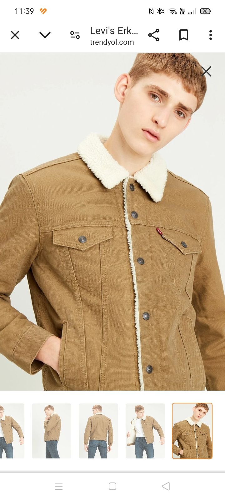 Levis sherpa trucker ceket — görsel 8/8