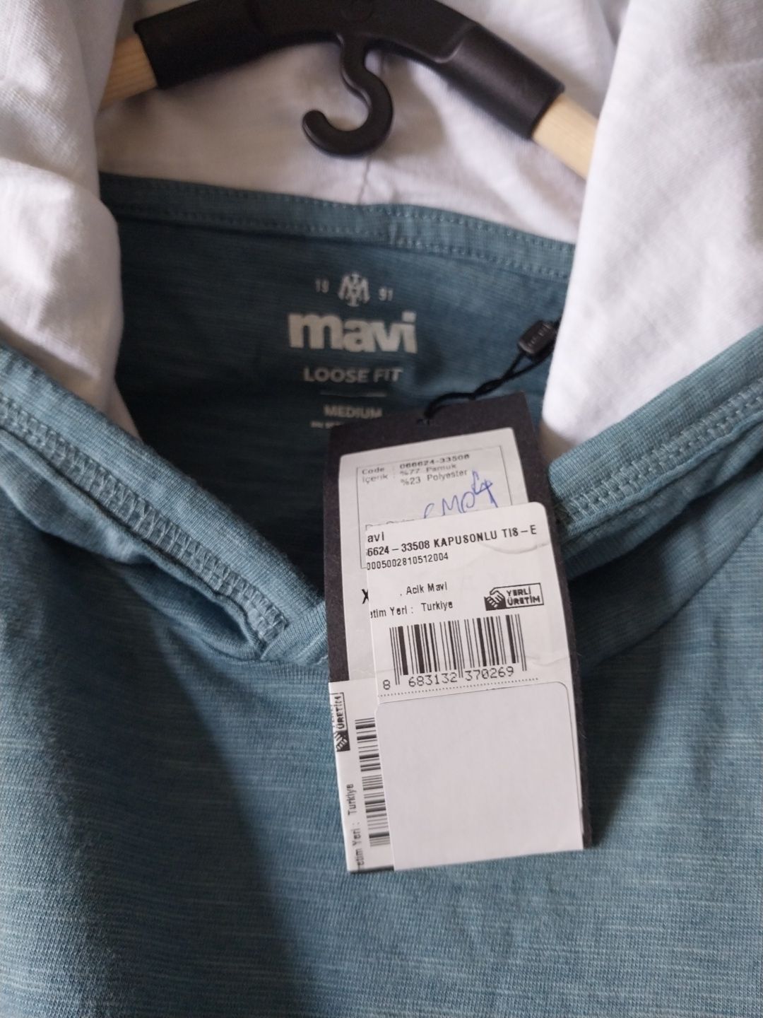 Mavi Kapşonlu tshirt — görsel 6/8