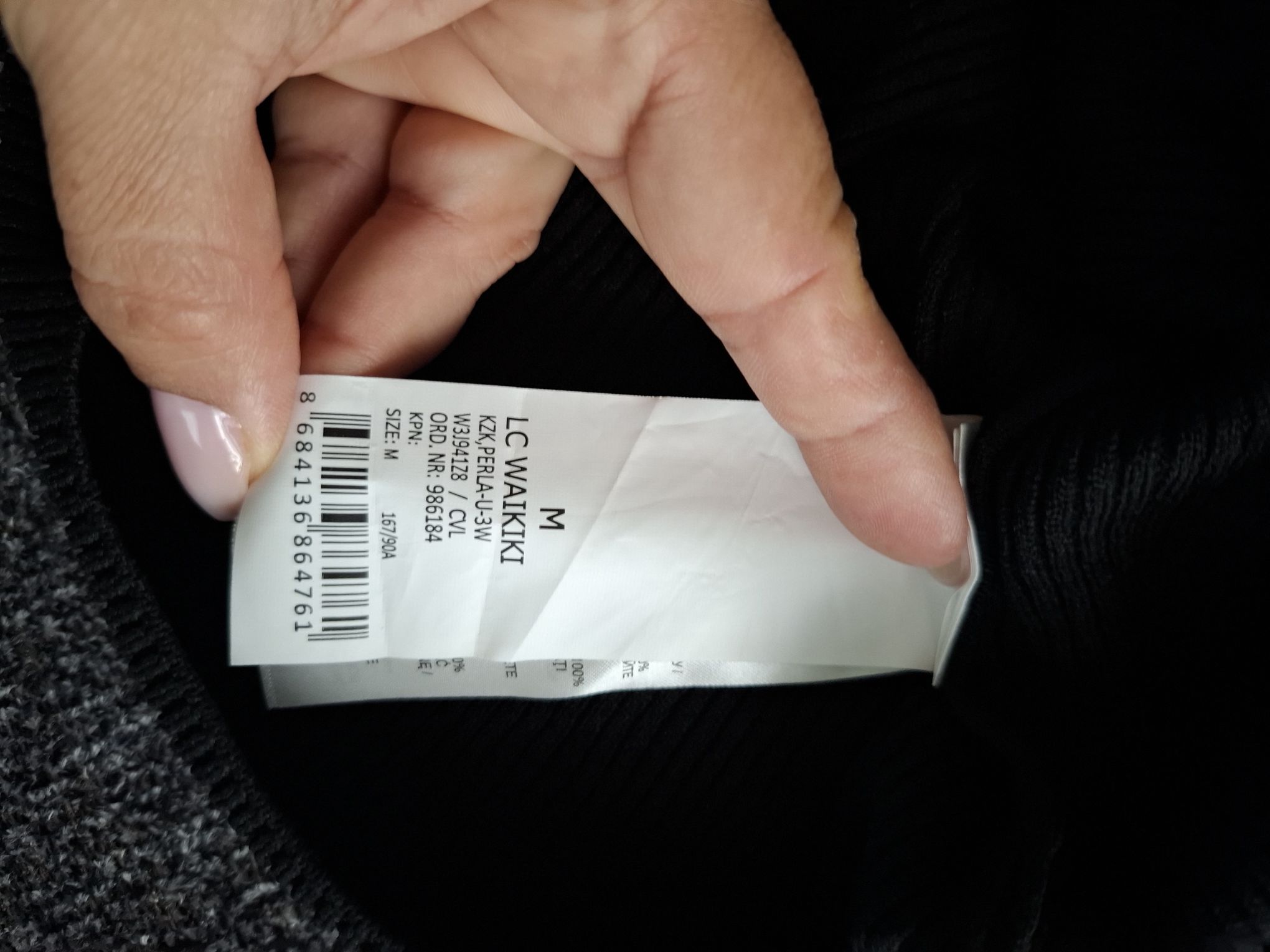 LCW Siyah Polo Yaka Triko Kazak — görsel 6/7