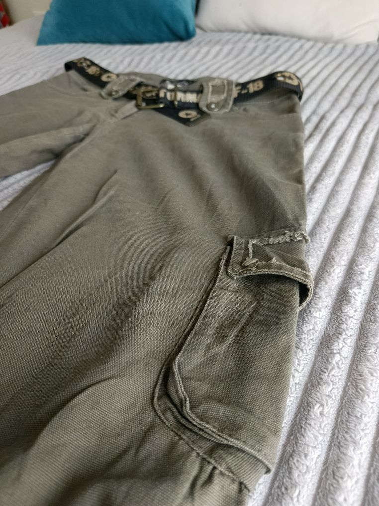 Vintage Y2K khaki cargo pantolon(xs-s) — görsel 4/8