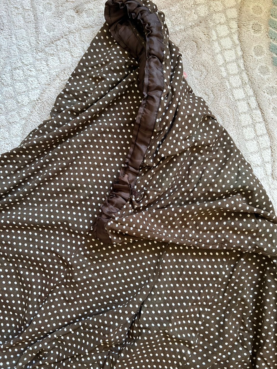 Kahverengi Beyaz Puantiyeli Etek Lolita — görsel 2/3